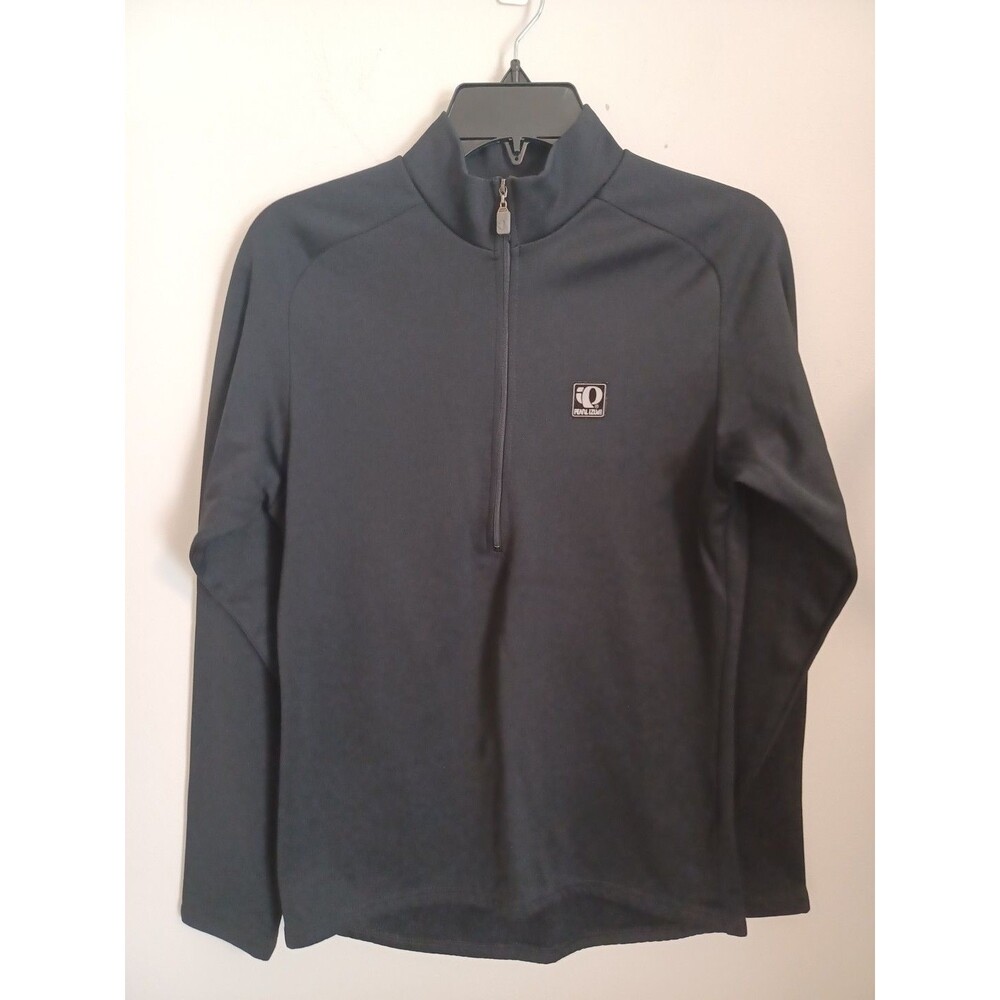 Pearl Izumi Cycling Running Tracksuit Jacket Womens M Black 3/4 Zip Mock Neck